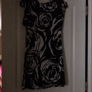 White House Black Market, white and black mini dress